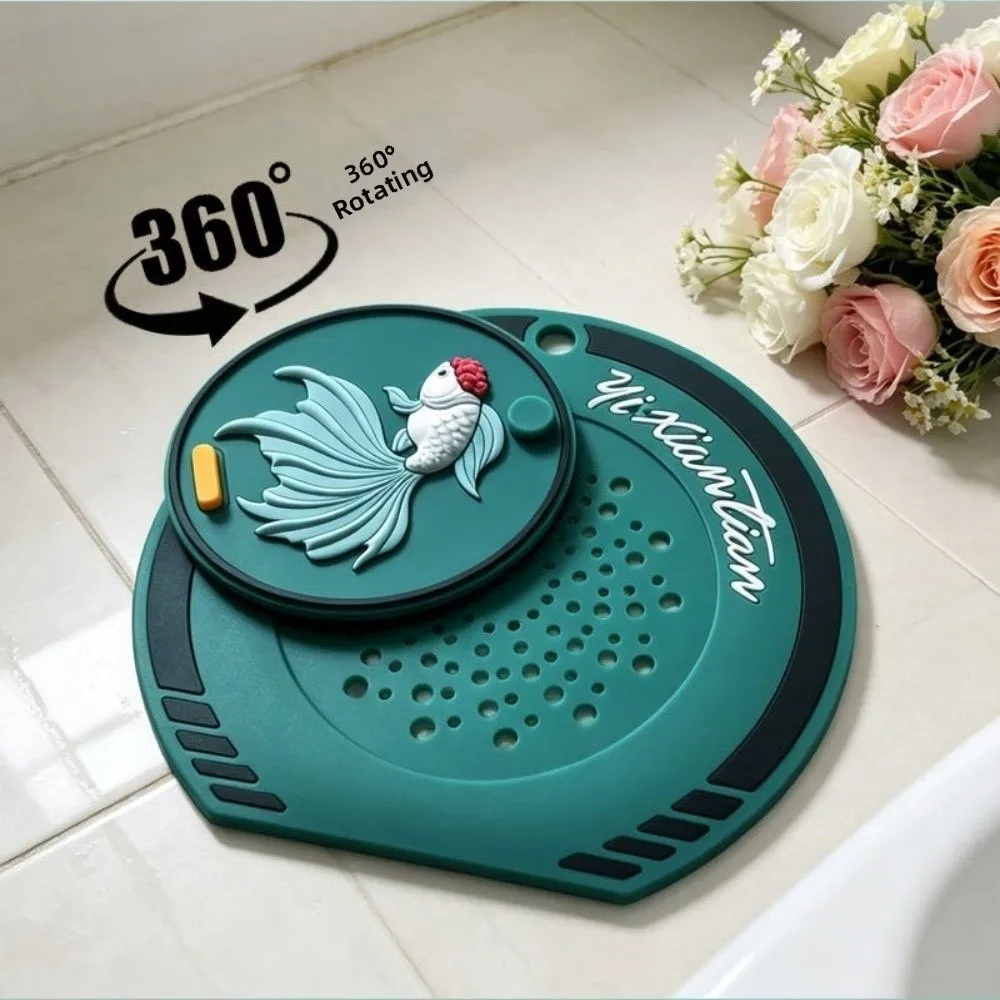 Insect-proof Sewer Floor Drain Cover Anti-Odor 2in1 Sewer Pipe Cover Cartoon Reusable Drain Stopper for Bathroom Hair Collection