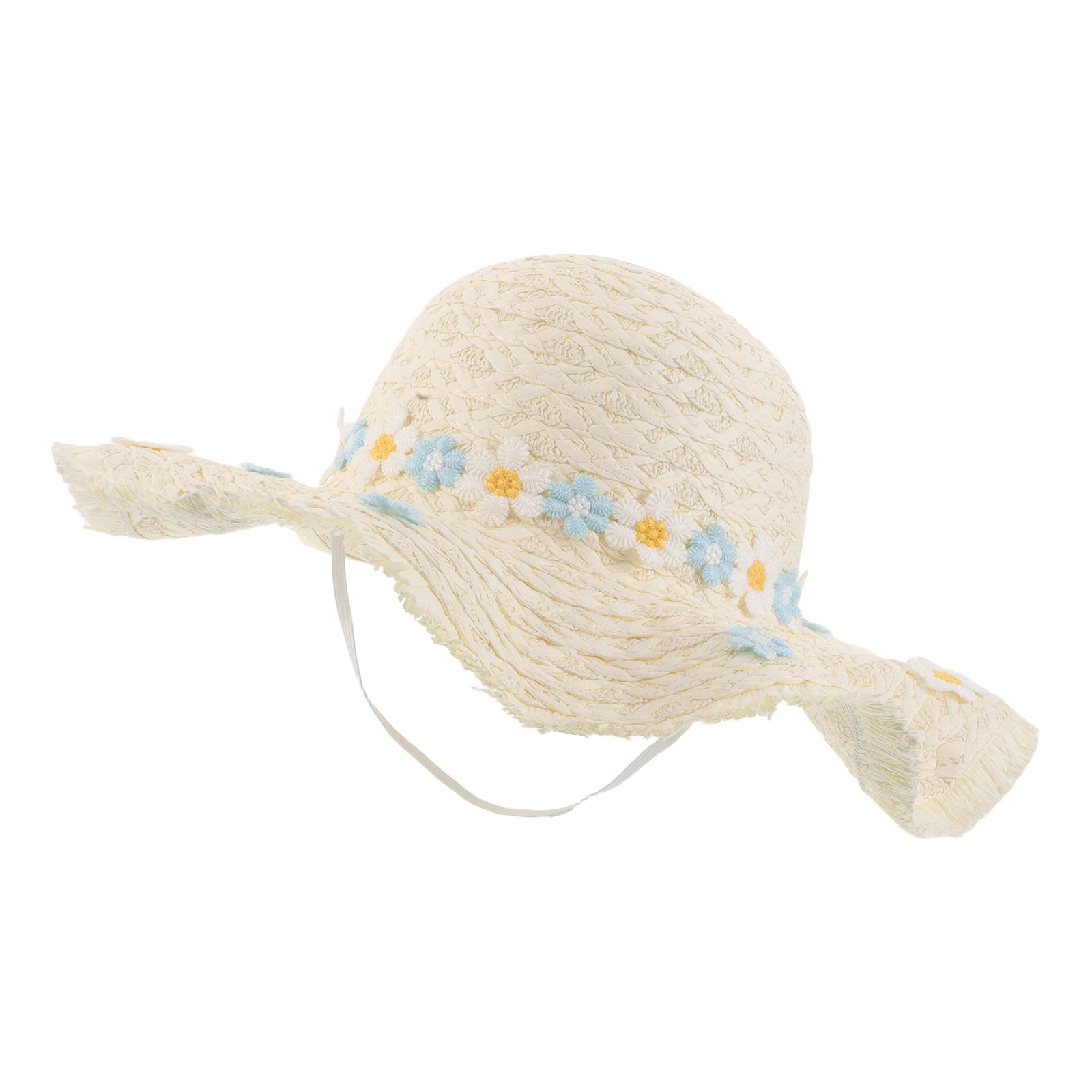 

Women'S Oversize Straw Handwoven Floral Beach Sun Lightweight Breathable Wide Brim Beach Hat Lady Summer Outdoor Travel Sunshade