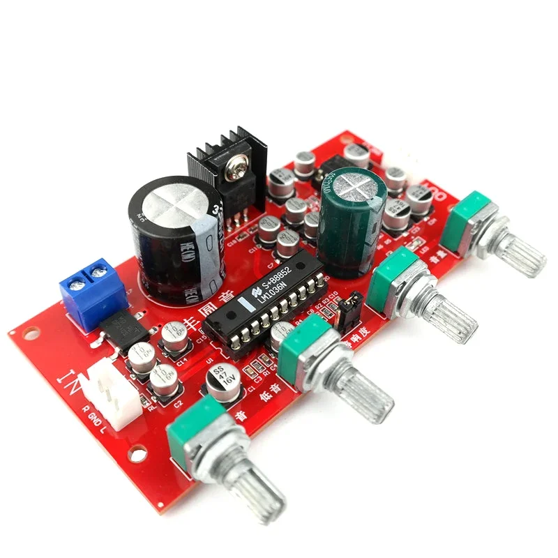 DLHiFi LM1036 NE5532 Preamp Amplifier Finished Tuning Board With Treble Bass balance Volume Adjustment Single-supply Operation