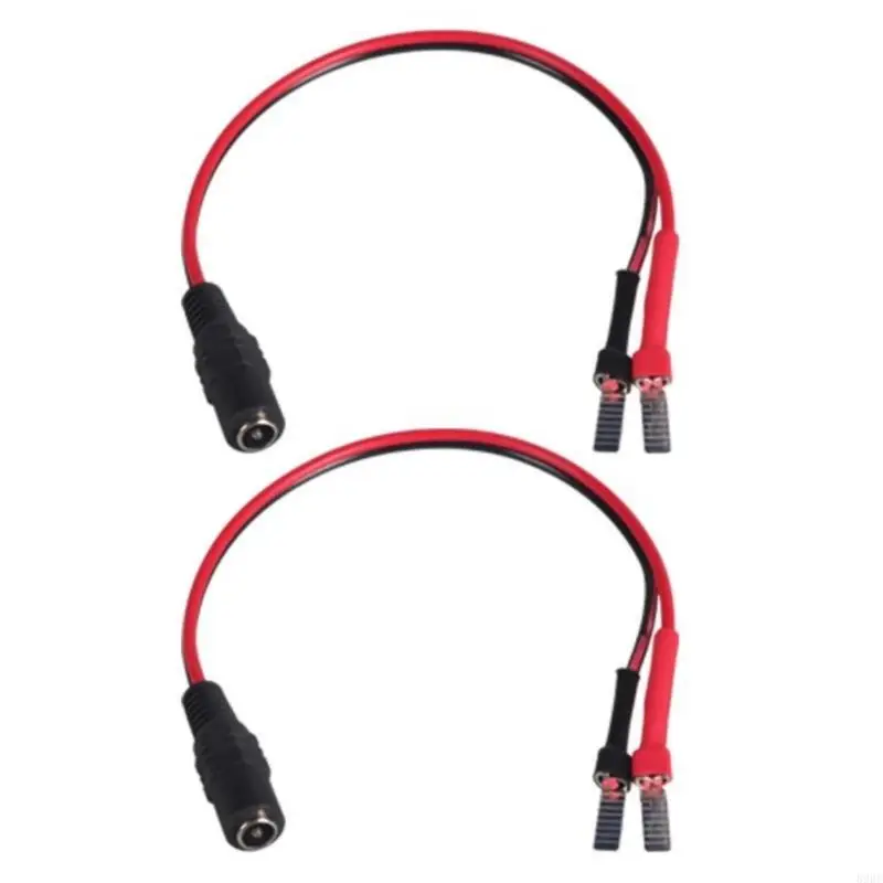 Short 30Cm Length DC5521 to Flat Connectors Cable, 2 Piece/Pack Replacement DC5.5X2.1Mm Charging Line for Electric Wrench 896C