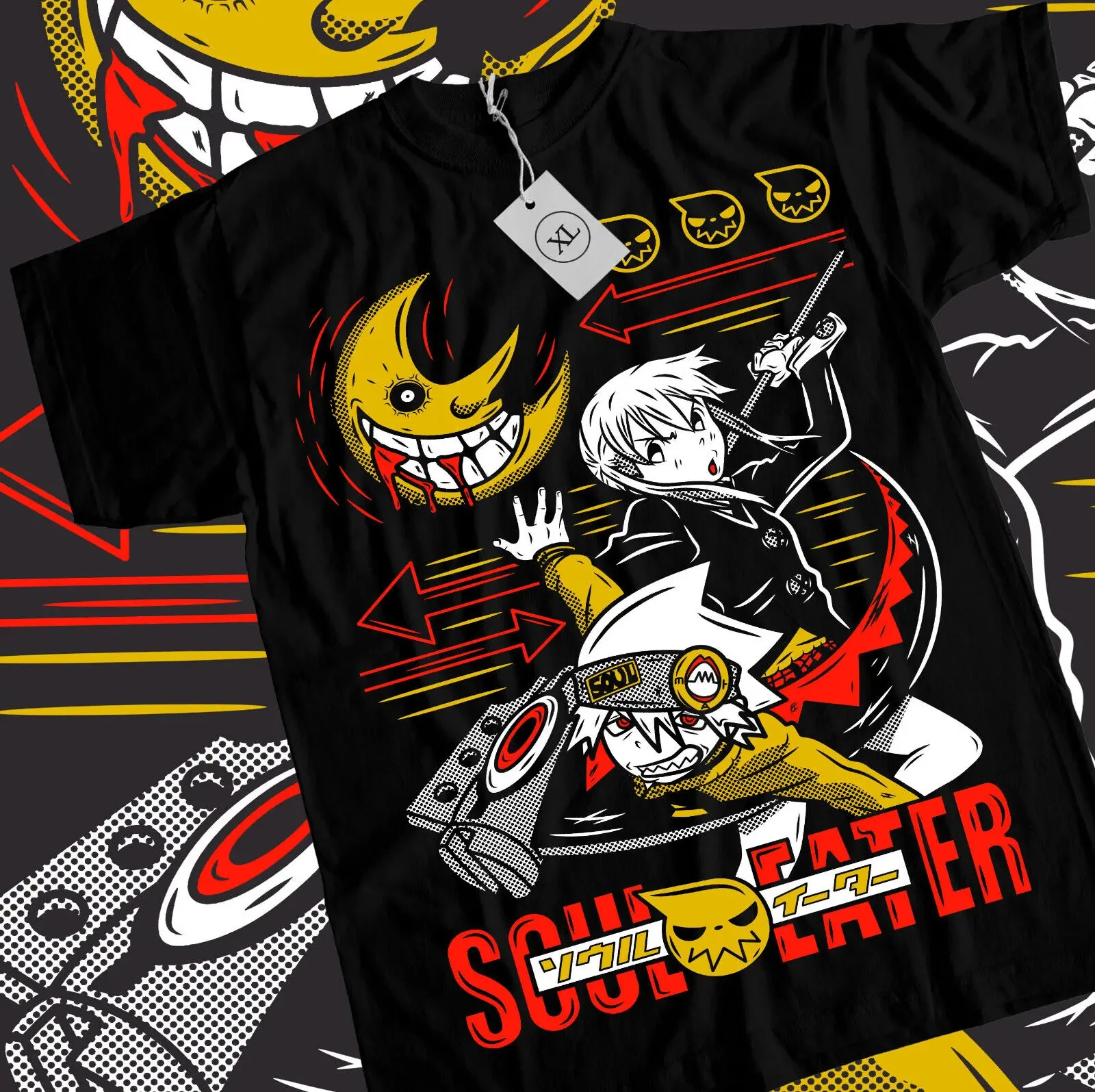 Soul Eater T-Shirt Death The Kid Japanese Anime Manga Black Star Shirt All Size Graphic T Shirts Gothic Goth Pro Choice Y2k Top