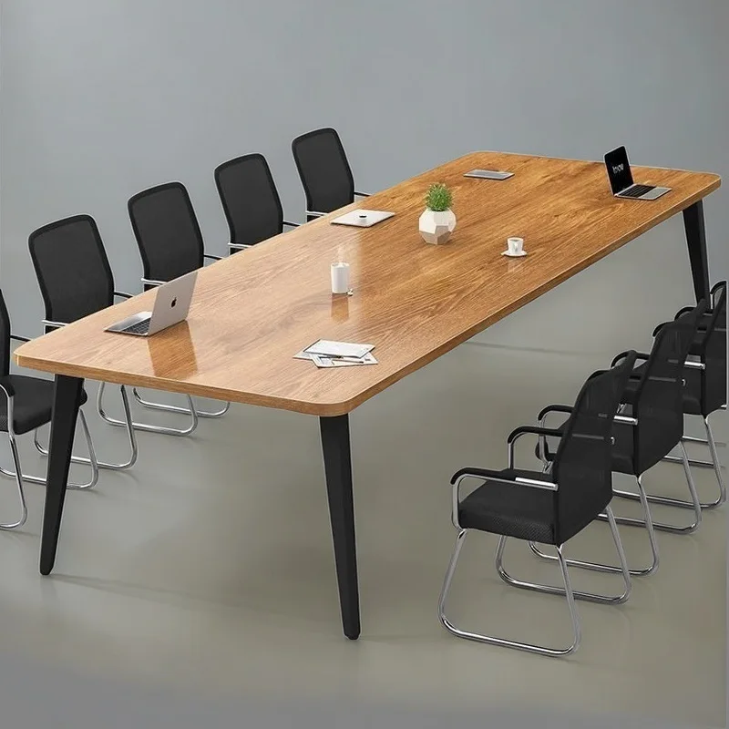 Office Conference Long Simple Modern Training Strip Design Small Negotiation Desk and Chair Combination for Meeting Rooms