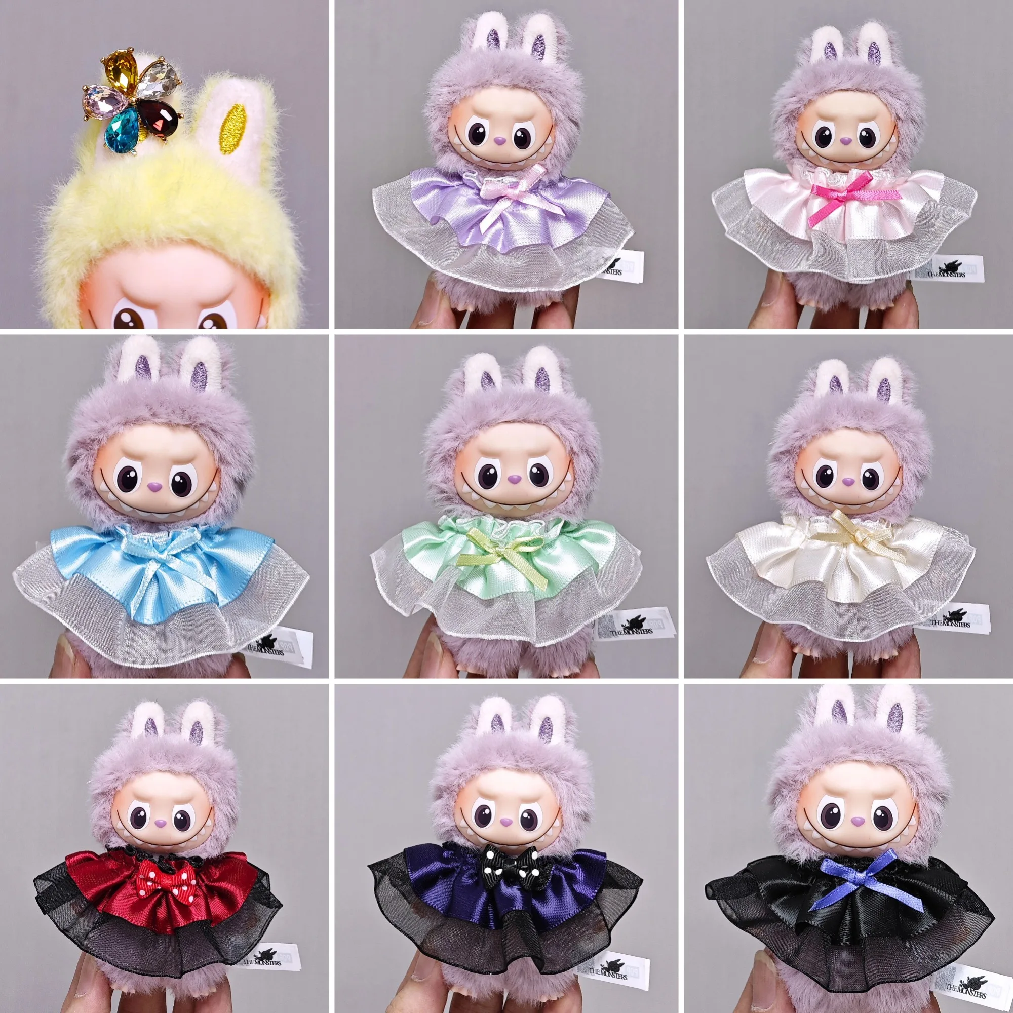 

10cm Cute Labubu Tulle Skirt Capes Suitable For Mini 4.0 Labubu Skirt Clothing Multi Colored Tulle Skirts Matched With Glasses