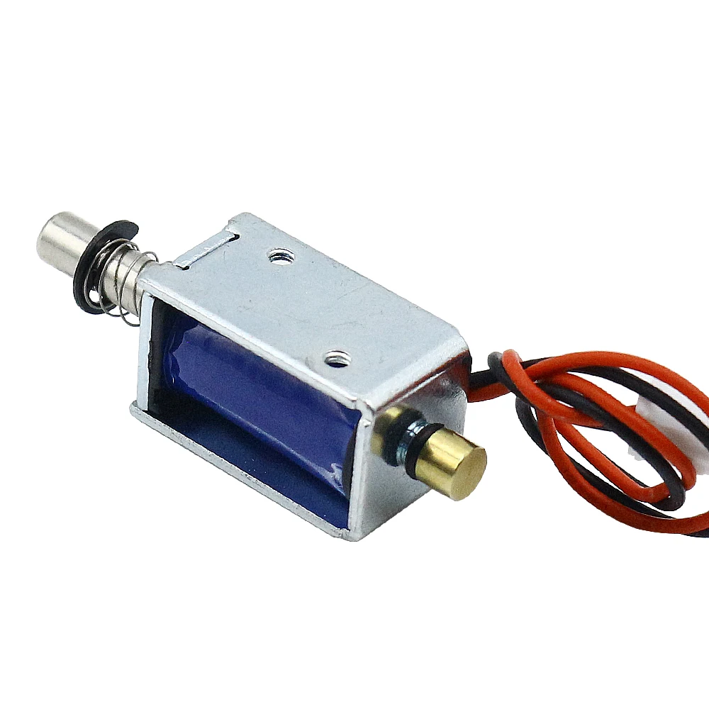 Mini serrure de porte électromagnétique, petit électroaimant push-pull, course de 4mm, serrure électrique solénoïde, DC 5V, 12V