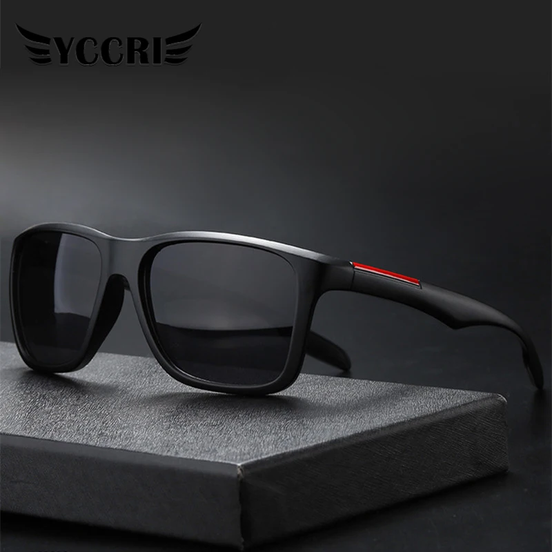 2020 Outdoor Polarized Sunglasses Men UV400 Rectangular Ultra Light Sun glasses Retro Sports Driving Fishing Eyewear For Male