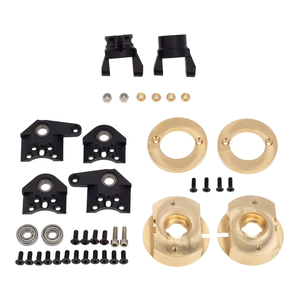 1 Pair Heavy Duty Brass Steering Knuckles C Hub Carrier Kit for Axial Wraith RR10 1/10 RC Crawler Car Upgrade Parts,1