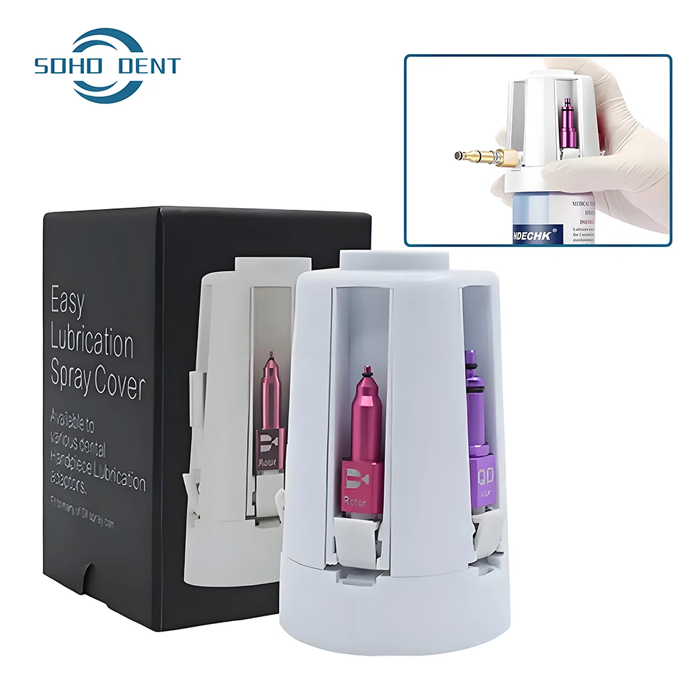 Dental Handpiece Cleaning Oil Lubricator with 5 Style Connectors Portable Maintenance Tools