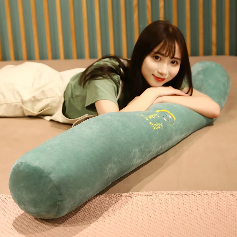 Cylindrical long pillow for sleeping in the bedroom, side sleeping leg pillow for girls, long body pillow for boys' dormitory