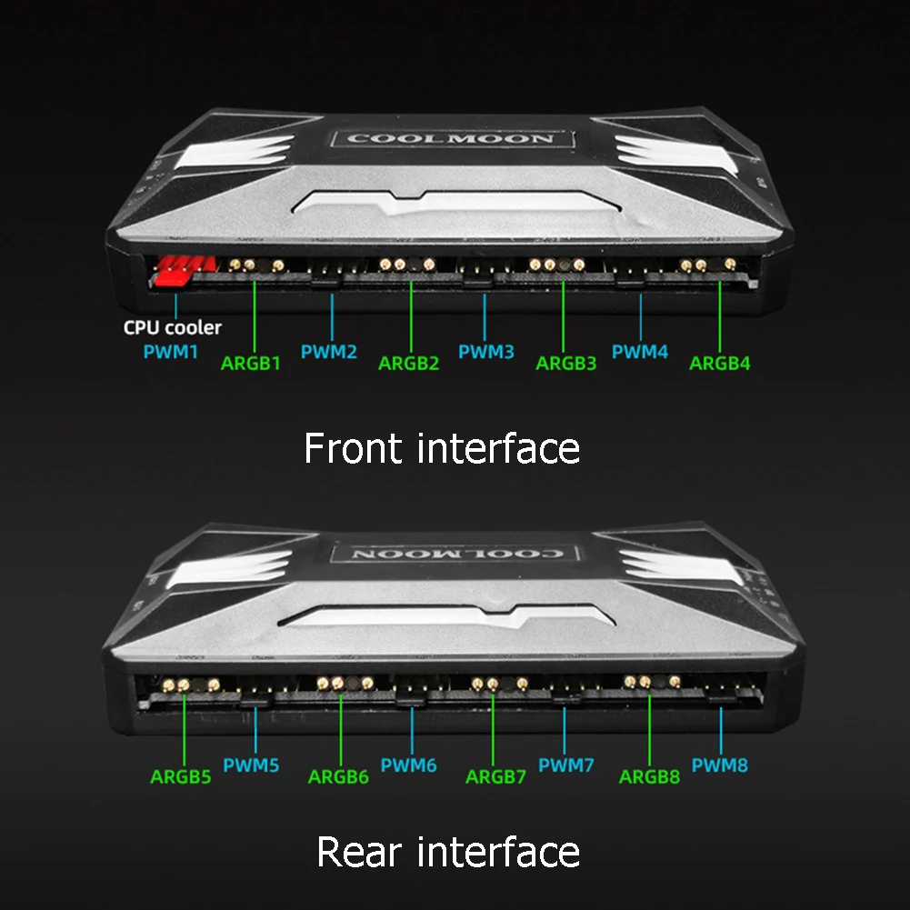 COOLMOON 4Pin PWM 5V 3Pin ARGB ventilateur de refroidissement RGB télécommande intelligente
