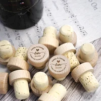 Custom 10/50/100pcs Wine Cork Stoppers Wedding Party Thank You Favors for Guest Engraved Wooden Bottle Cork Stopper 4