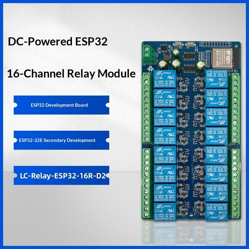 Esp32 Relay Board 16r Dc 5v/12v/24v Development Board Home Assistant Smart Switch Esp32e Secondary Development