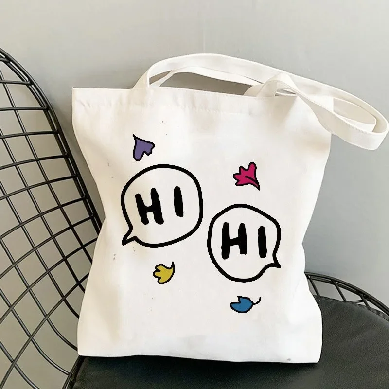 Heartstopper Printed Shopping Bag Graphic Tote Handbag Large-capacity Lady Shoulder Bags Canvas Harajuku Women Shopper Handbag