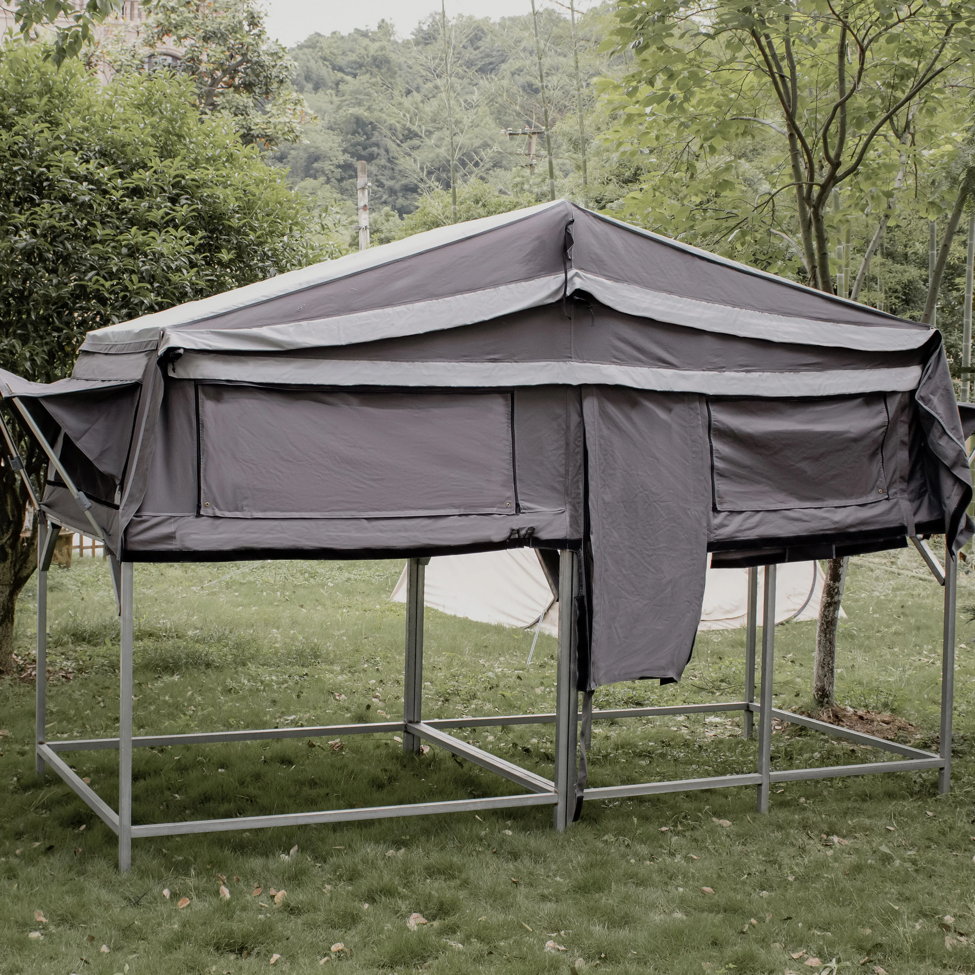 

Роскошная всесезонная палатка-прицеп для кемпинга на 4 человека, водонепроницаемая, для активного отдыха и туризма