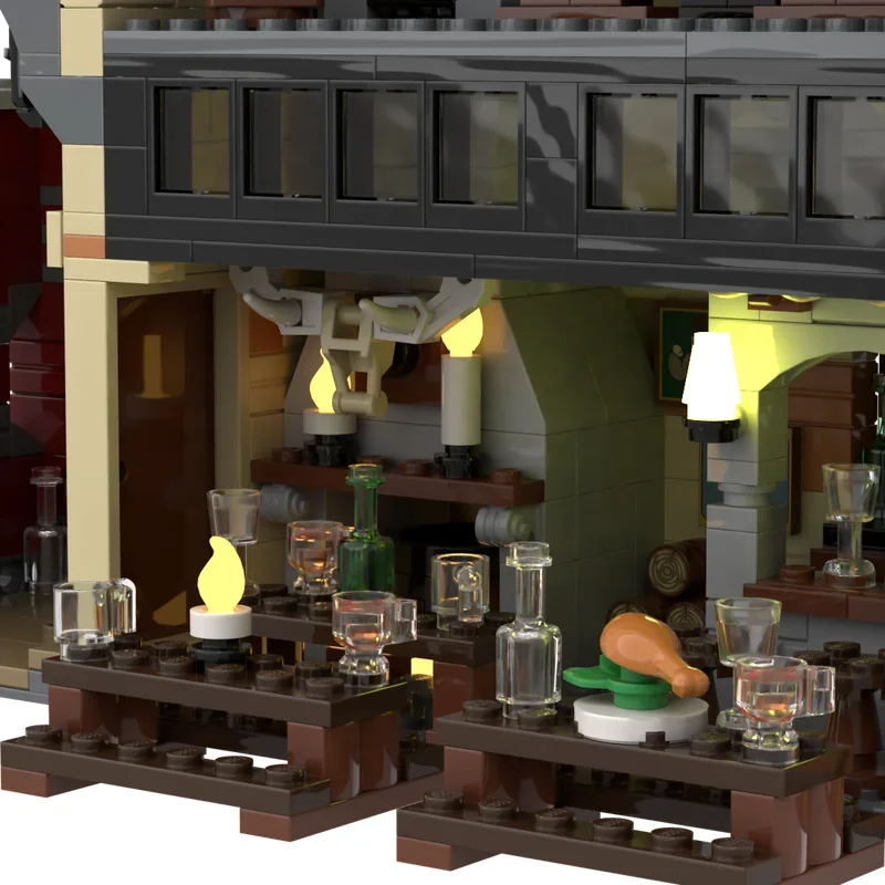 1389pcs Moc Diagons Alley Architecture The Leaky Cauldron Modularity Building Blocks Houses Assembly Bricks Toys Kids Gifts
