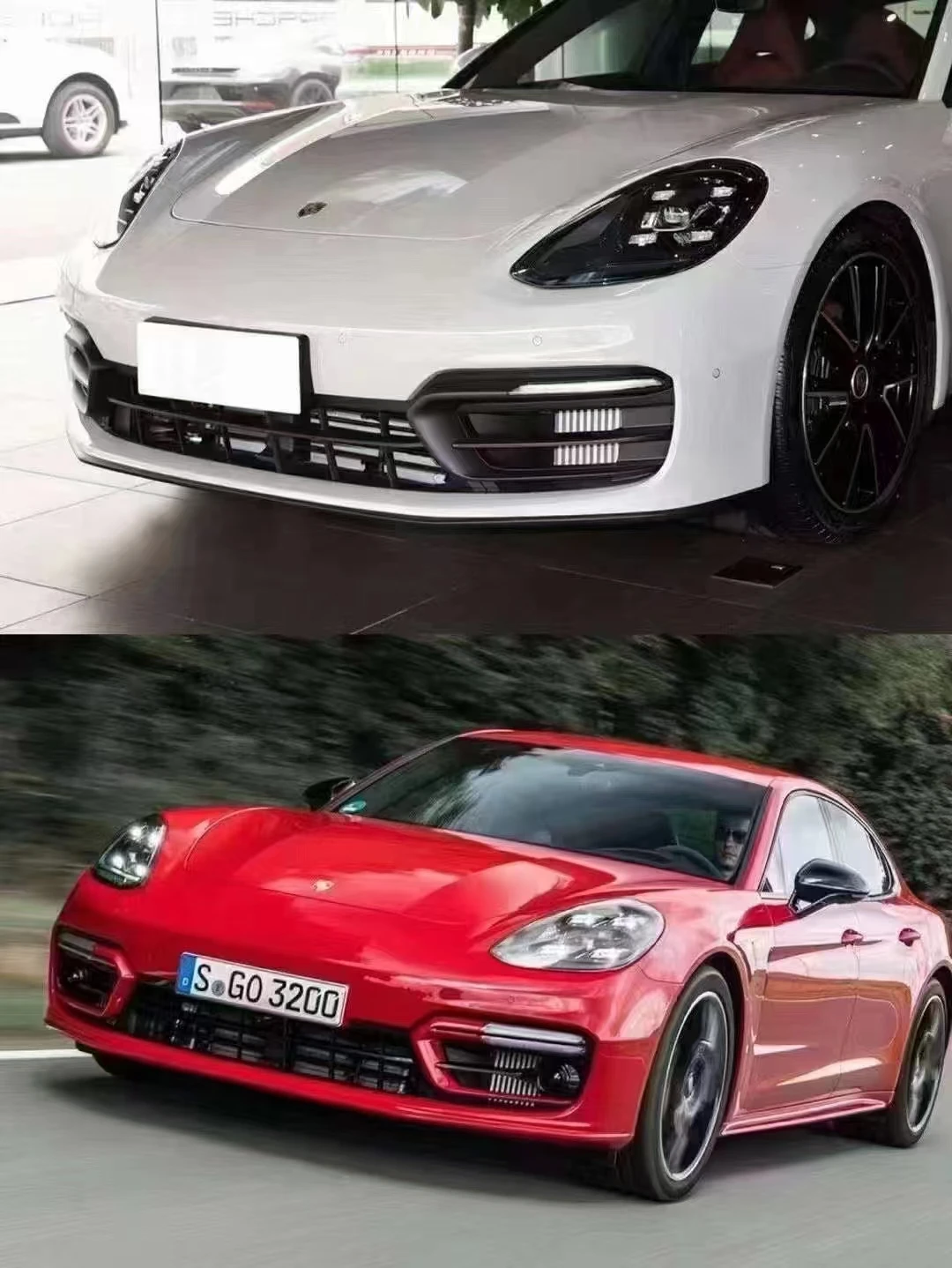 CMST Style Porschee Panamera 971 21-23 Bibir Depan Belakang Diffuser Rok Samping Ventilasi Trim Bumper Peningkatan Kit Bodi Kecil Plastik Baru