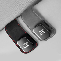 Car Sun Visor Glasses Clip leather Magnetic Storage Holder For Audi C6 B9 B6 A1 A3 Q7 Q8 8P A4 A5 TT B8 A6 A8 Q2 Q3 Q5 Q6 C7 C9