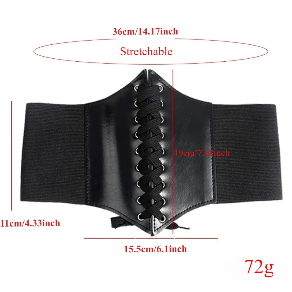 Fashionable European  American Style Embroidered Rose Women's Waist Cincher Elastic Wide Leather Belt for Dresses and Coats