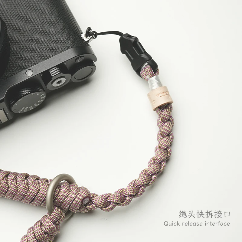 Mr. Stone Exclusieve Twine-serie, snelkoppelingsinterface, handgeweven camerariem voor Sony Leica Q3, ophangkoord, handkoord.