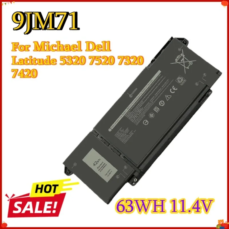 

9JM71 7FMXV 63WH 11.4V Laptop battery for Michael Dell Latitude 5320 7520 7320 7420