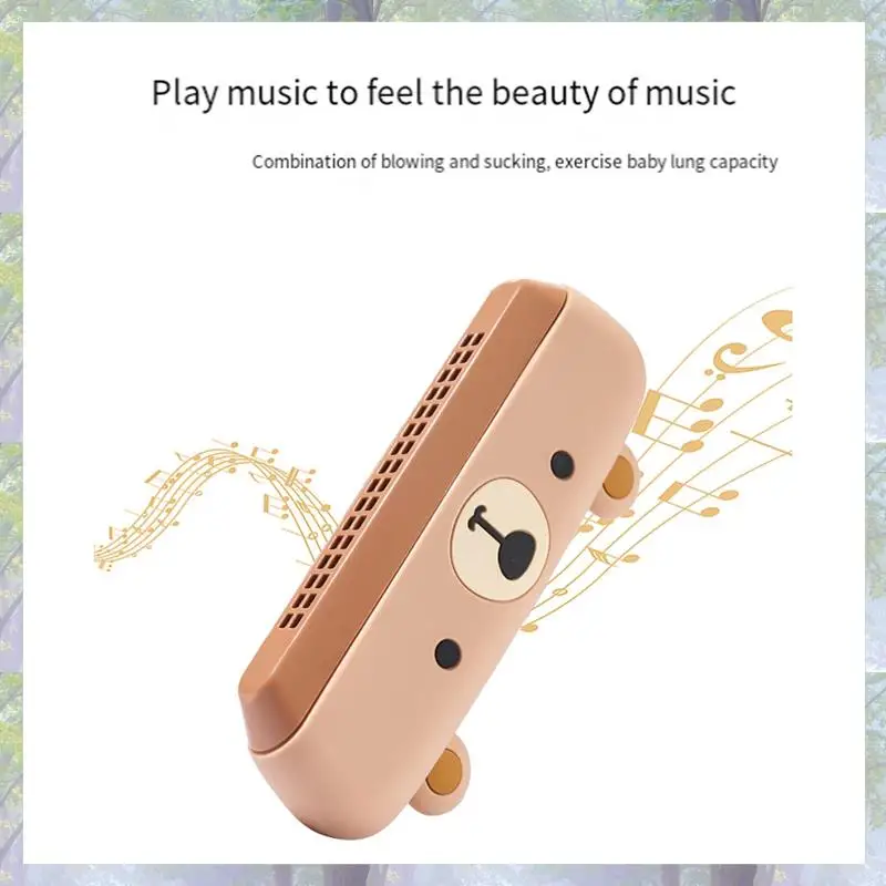 16 ثقوب للأطفال هارمونيكا لعبة تعليمية الطفل التنوير آلة الرياح الموسيقية سيليكون هارمونيكا طفل هارمونيكا