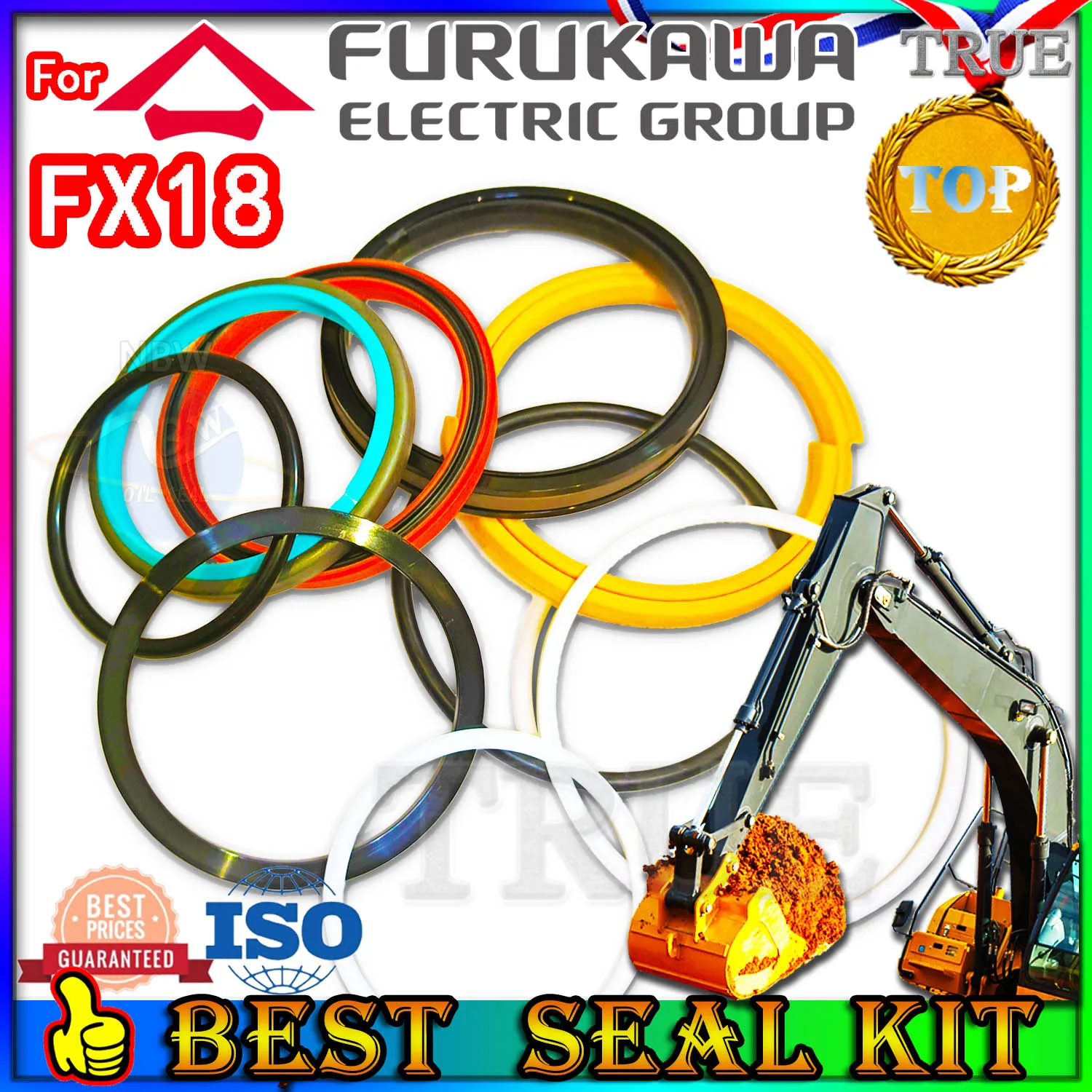 For Furukawa FX18 Oil Seal Repair Kit Boom Arm Bucket Excavator Hydraulic Cylinder Engine O-ring Pump Digger Clamshell Shovel