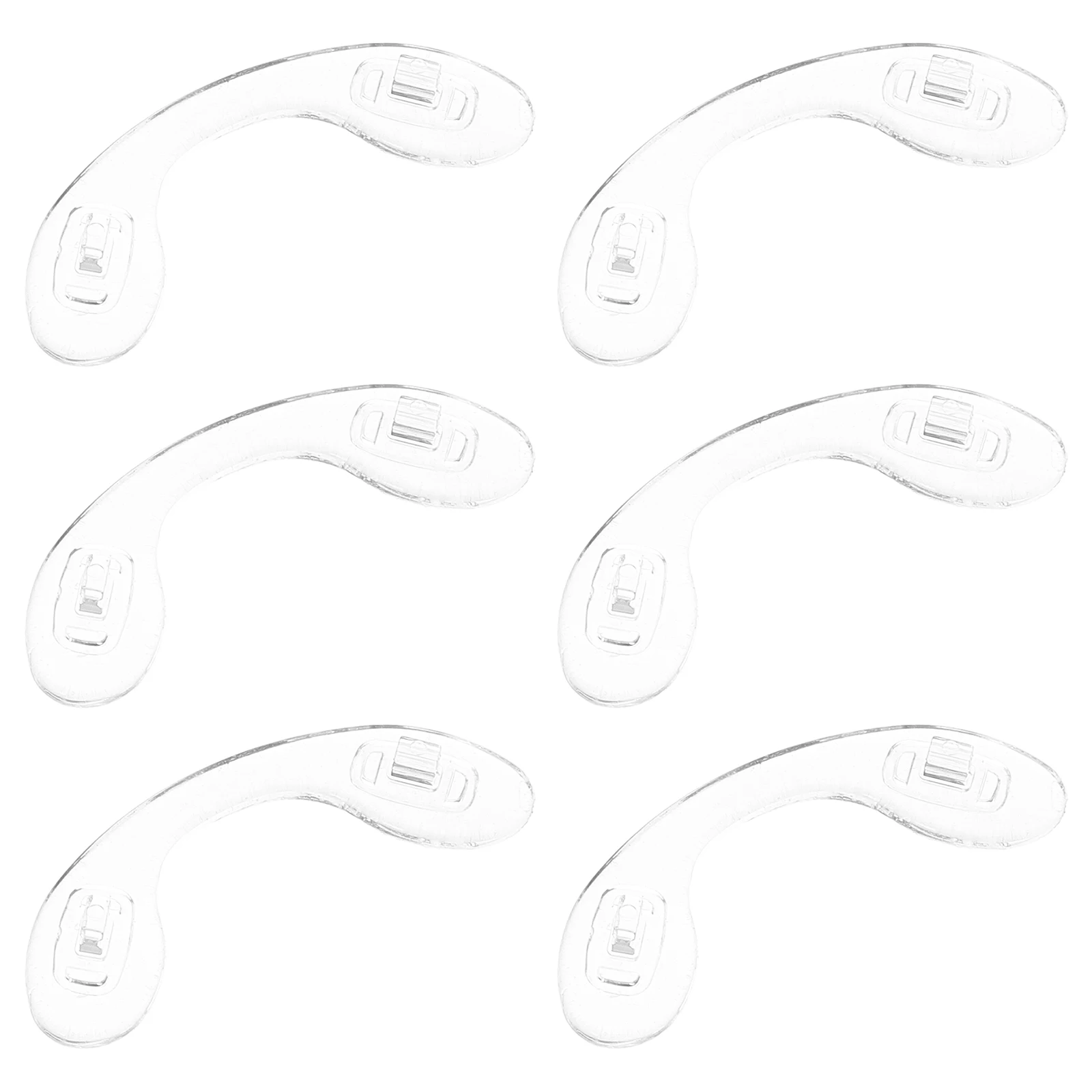 

6Pcs U Shaped Nose Pads Transparent Silicone Eyeglass Saddles Anti Slip Comfort Fit for Spectacles Eyewear Daily Wear