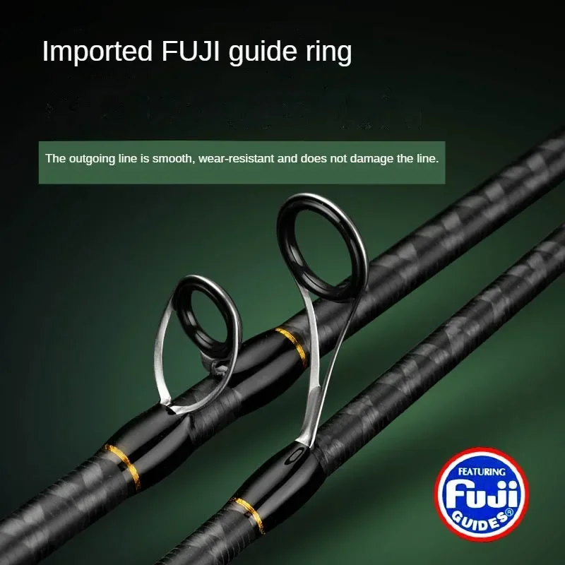 Carbon Fiber Spinning Lure Rod 2.1m 2.4m Stream Trout Carp Bass Fishing Rods  Casting Rod Lure Weight 7-21g FUJI® O+A Guide Ring