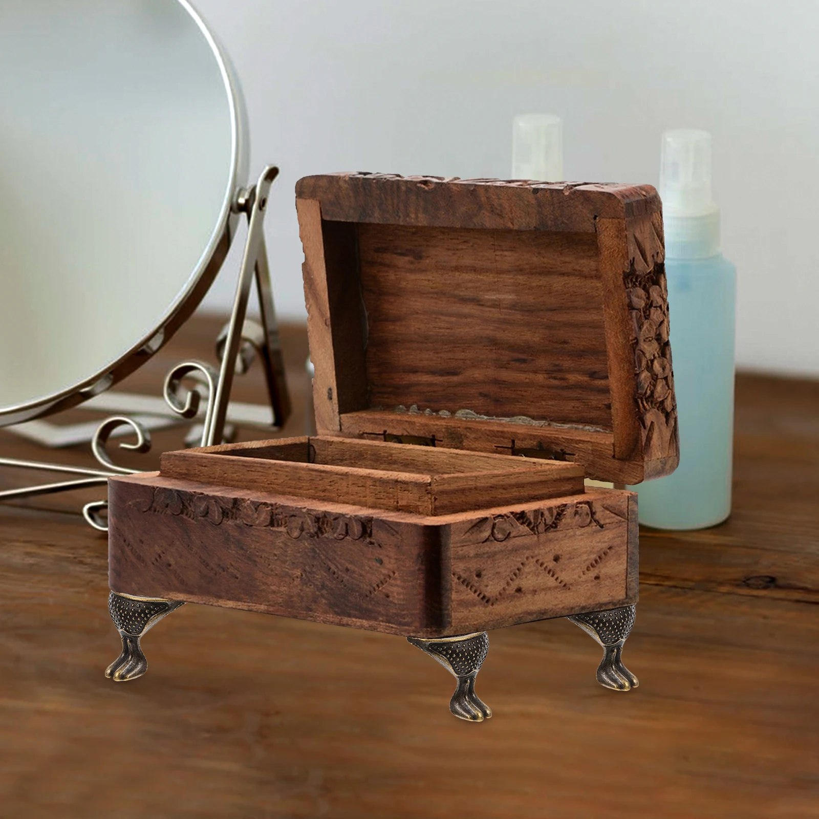 

10pcs Zinc Alloy Furniture Feet Hardware Stand for Wooden Box Gift Box Decorative Bottom Support Metal Table Replacement Sofa