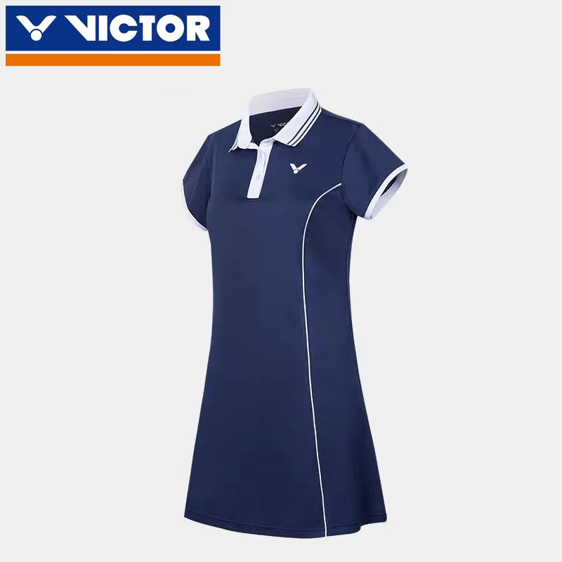 

VICTOR Victory Badminton Uniform Training Series Knitted Dress For Women KT-46302 Golf Wear Tennis Dress Luxury Brand Sportswear