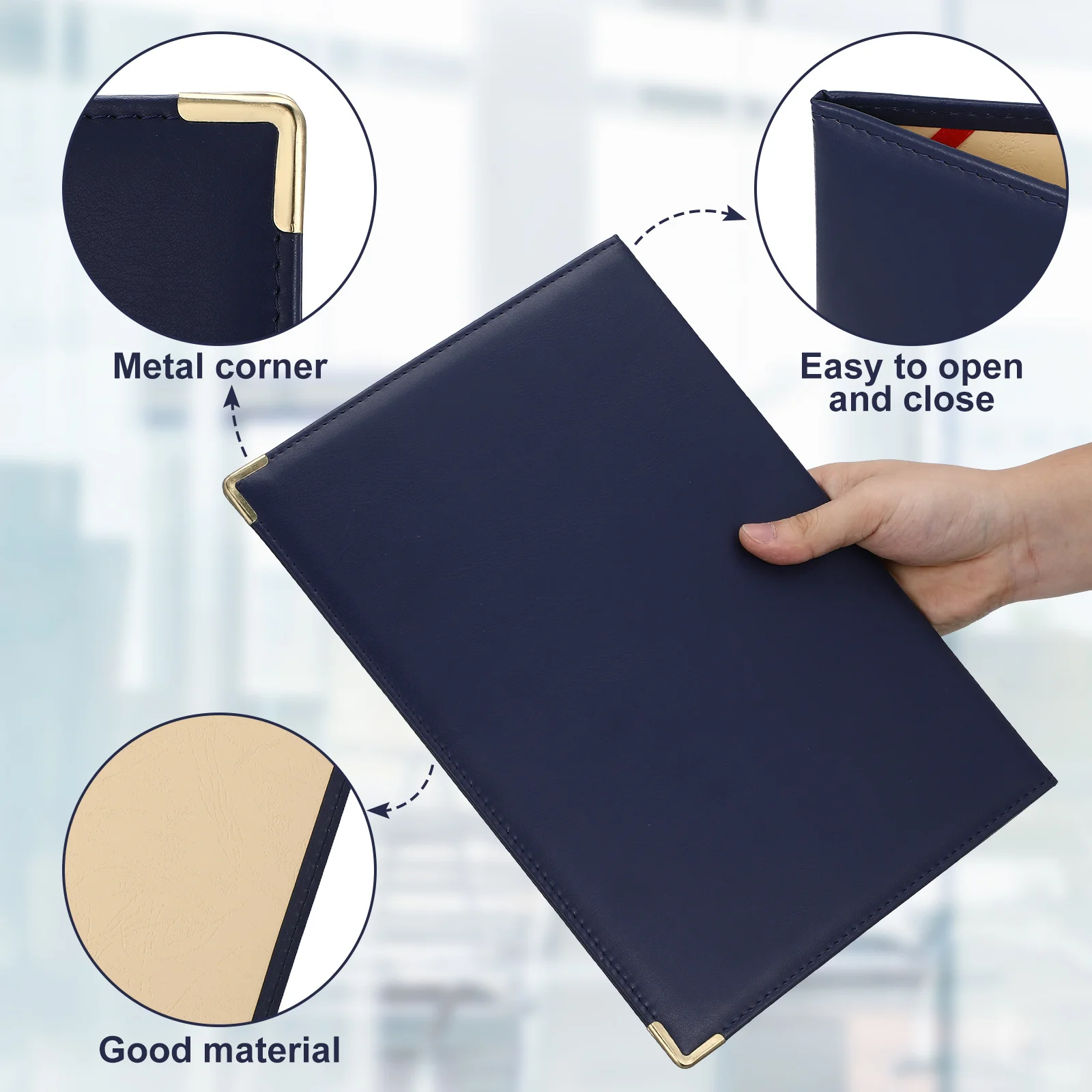 Portfolio Folder Office Supply Document Organizer Binder Business File Storage Board Resume Holder Portable Work Folder