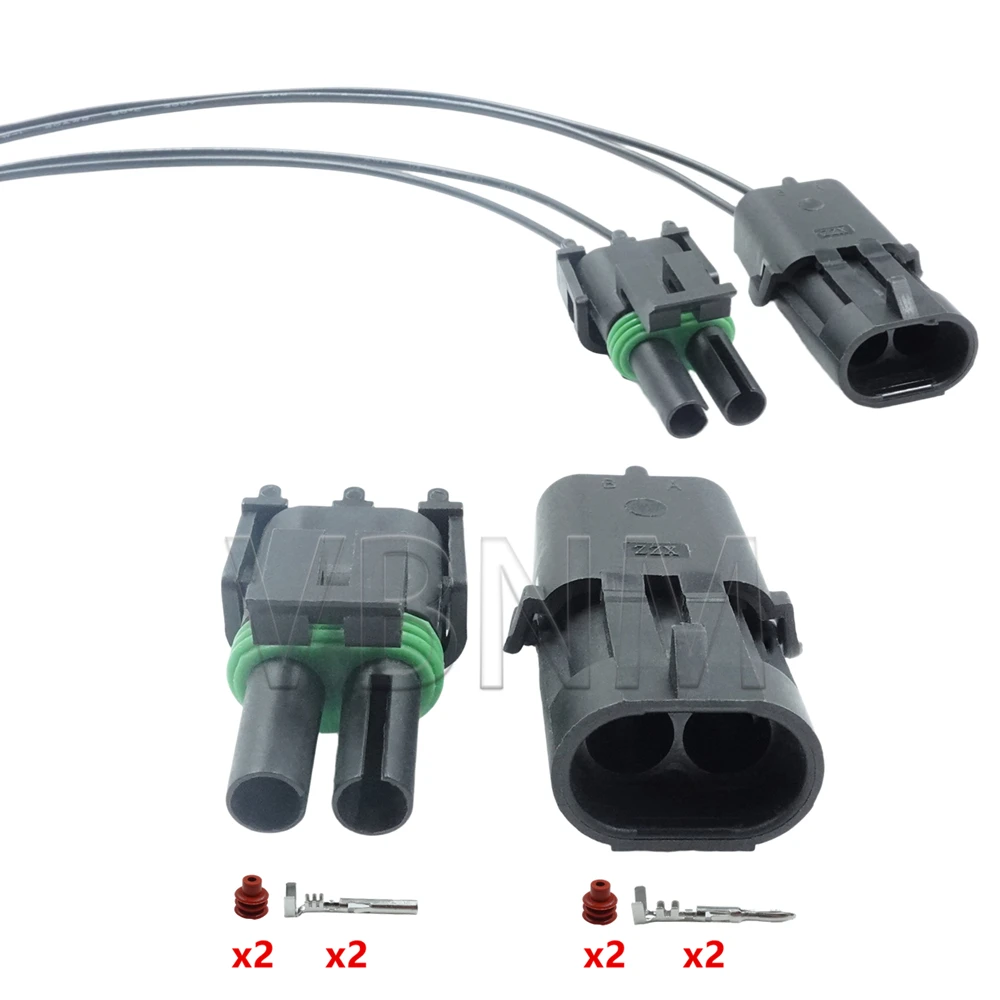 

2 Pin AC Assembly Car Plastic Housing Waterproof Adaptor Automobile Wiring Harness Socket 12015792 12010973