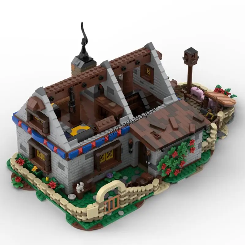 ชุดตัวต่อโมเดลปราสาทยุคกลางยุโรป 2591 ชิ้น รุ่น Henry Tavern ของเล่นสร้างสรรค์สำหรับเด็ก ของขวัญวันเกิด ปริศนาแบบประกอบเอง