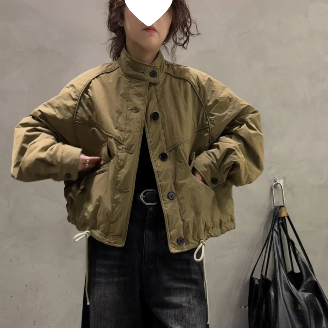Quilted Button Up Padded Jacket Women's Short Cropped Lightweight Winter Daily Commute Campus Trendy Warm Soft Luxe Chic Coats