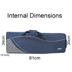 Guzheng Backpack Carry Bag for 80cm Waterproof Dust-proof 16mm Thickness Instrument Keyboard Bag Electronic Piano Case