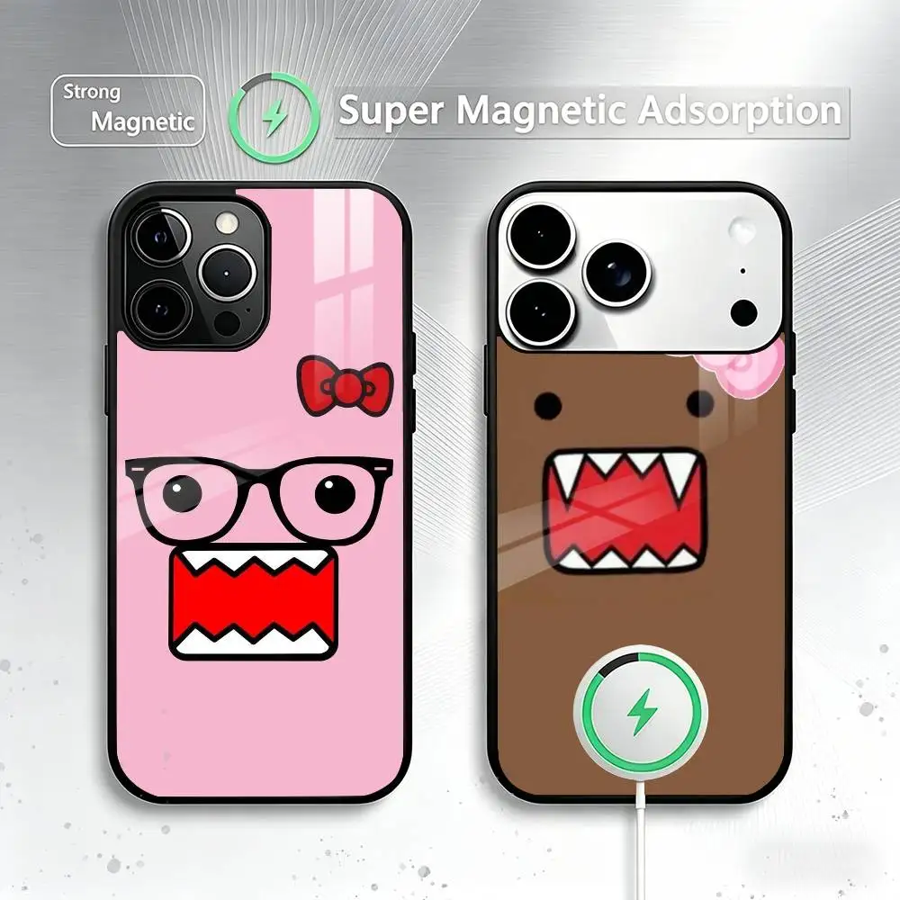 

S-Super cute Domo-kuns Phone Case For iPhone17,16,15,14,13,12,11 Plus,Pro Magnetic For Magsafe Wireless Charging