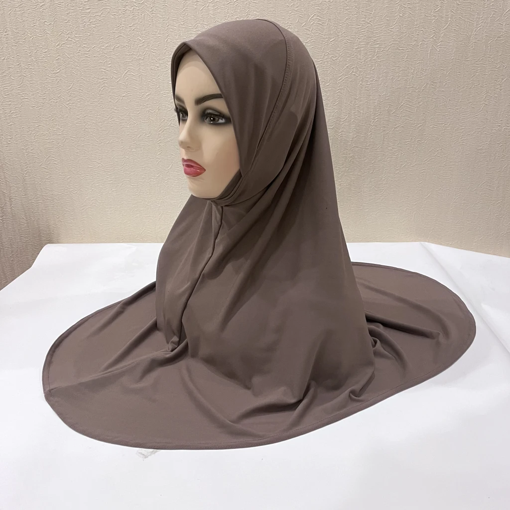 H124 Erwachsene, hochwertiger, großer muslimischer Hijab-Schal mit Kinnteil, islamisches Kopftuch, Hüte, Armia, zum Anziehen, Kopfbedeckung, Turban-Kappen – Detail 33
