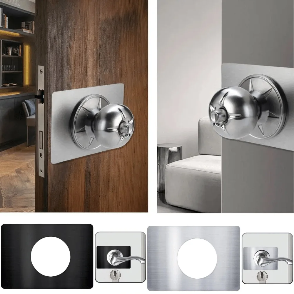1/2Pcs Repair Braces Door Plate Reinforcement Cover Deadbolt Hole Handle Knob Fixing Ball Lock Mounting Plate Stainless Steel