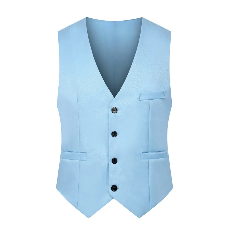 New British Fashion Men\'s Suit Vest Slim Fit Male Waistcoat