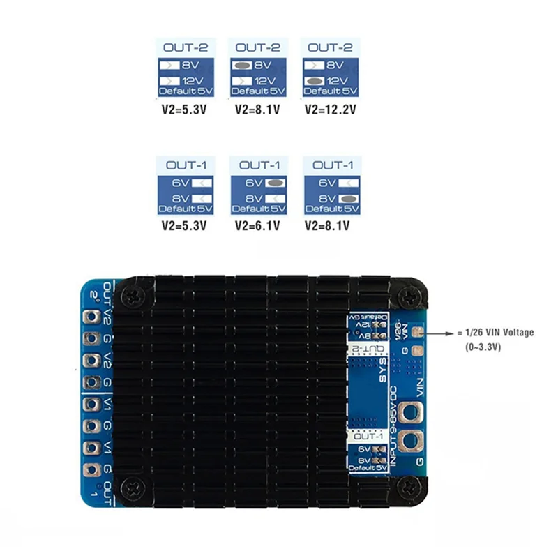 

A97I-For MATEK POWER MODULE PM20S-2 2X Independent Step-Down Voltage Regulators 9V-85V For FPV Drone