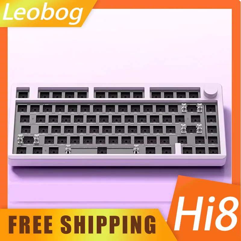 

Leobog Hi8 Mechanical Keyboard Kit 3mode Aluminum Kits 2.4G Wireless Bluetooth Keyboard Kit 80Key Hot Swap Gaming Keyboard Gift