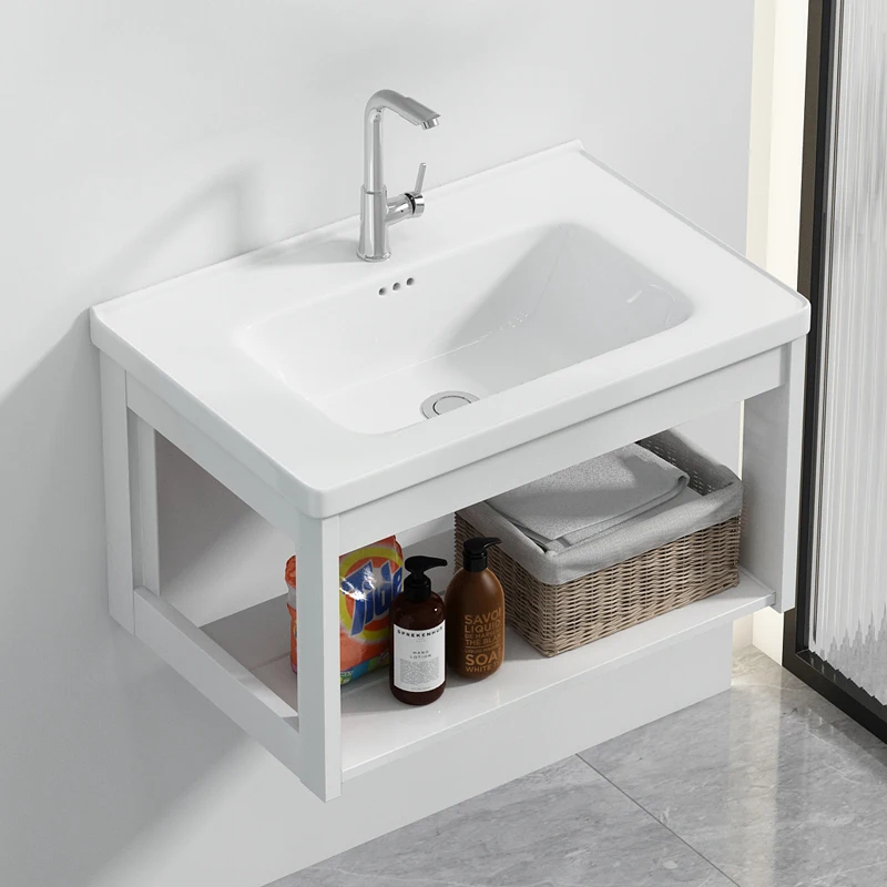 

Встроенный керамический шкаф для умывальника, комбинированный умывальник, бытовой небольшой настенный умывальник, пространство 40 см, алюминий