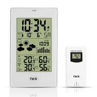 Indoor Outdoor Thermometer Hygrometer Barometer Wireless Weather Station Alarm Clock Weather Forecaster Station