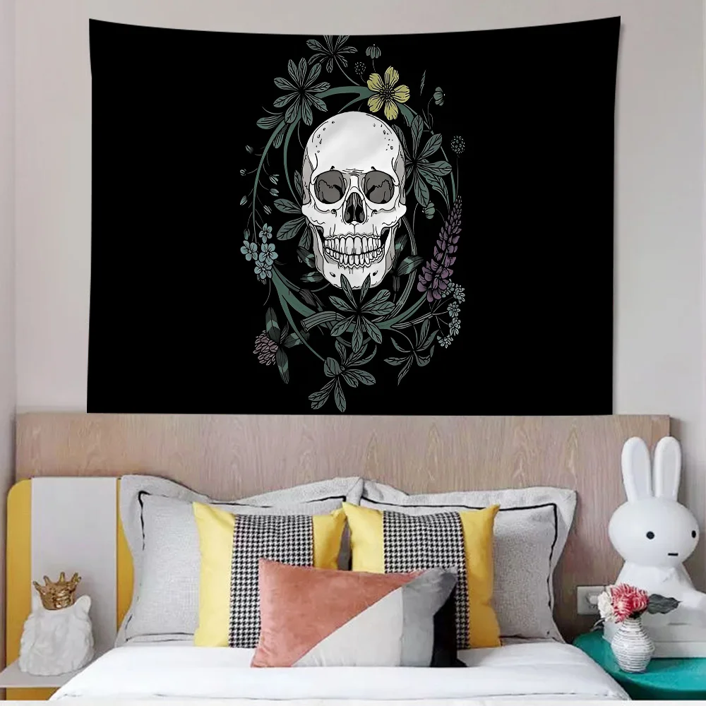 S-Skull B-Bones R-ROSE Cartoon Tapestry Bohemian Wall Tapestries Mandala Wall Hanging Sheets