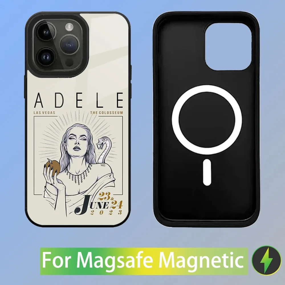 Singer Adele A-Adkins Phone Case For iPhone 15,14,13,12,11,Plus,Pro,Max Mini Magsafe Magnetic Wireless Charging