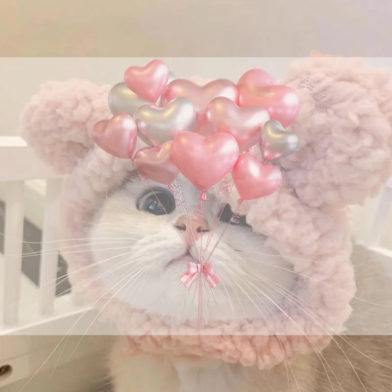 Adorable Pet Photo Prop Hat Soft Plush Animal Headwear Multi Designs for Cat Dog Cosplay Daily Party Use