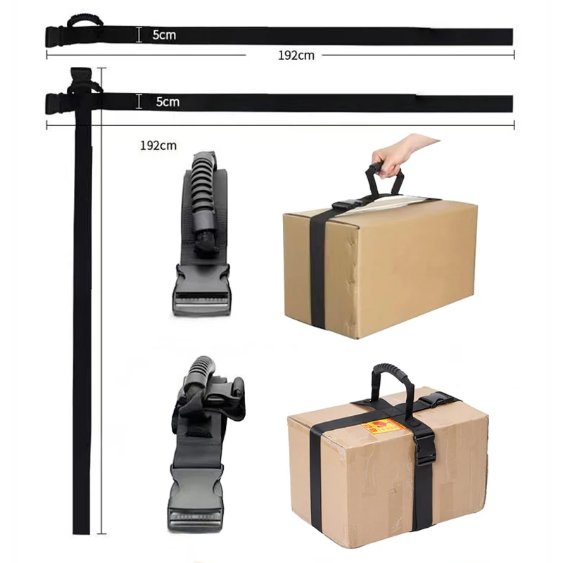 حزام رفع كائن ثقيل، حبل حمل الأثاث، حزام متحرك، أشرطة تعبئة الأمتعة، أداة نقل أسهل #6