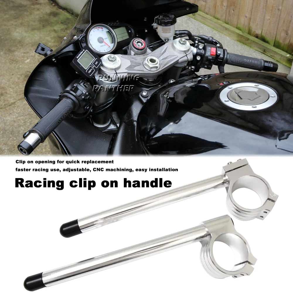 

Universal CNC Racing Adjustable 31/32/33/35/36/37/39/41/43/50/51/mm Clip On Ons Clipon Fork Handlebars Cafe Racer Wholesale D20