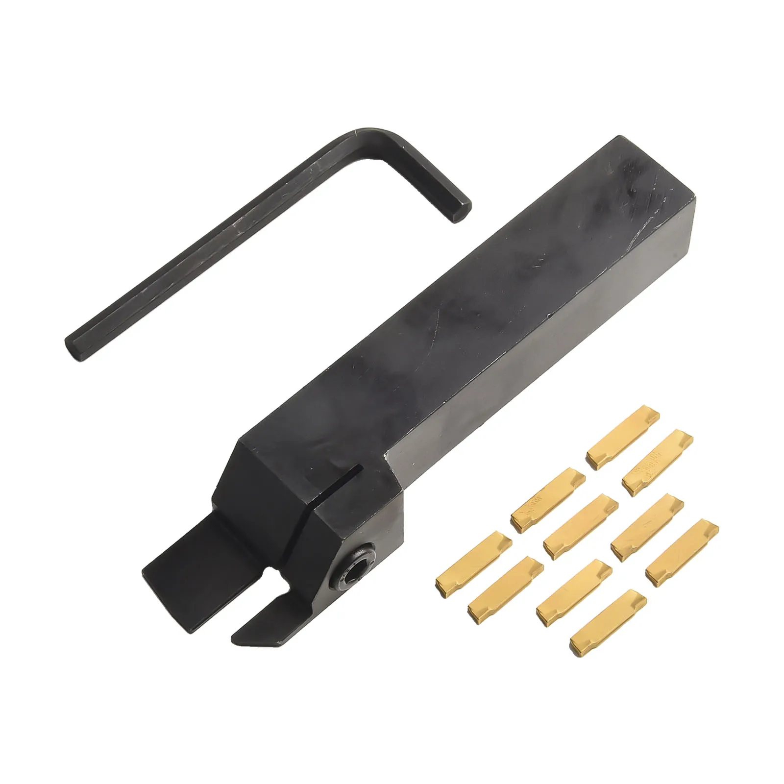 CNC Turning Kit with 10pcs MGMN200 Inserts and MGEHR20202 20mm Lathe Tool Holder for Grooving and Parting Off Applications