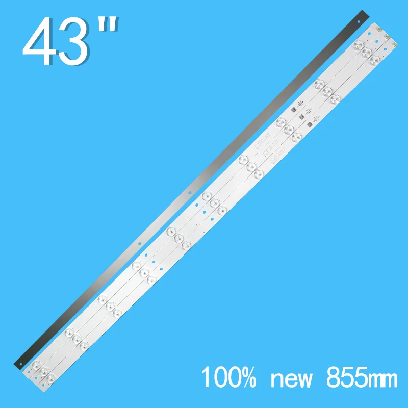 855mm LED TV backlight Stirp 10lamp LB-C430F14-E1-L-G1-SE3 SE2 for dexp f43b7200c le43a509 le43a69 BBK 43lem-1015/ft2c 43LEM1018