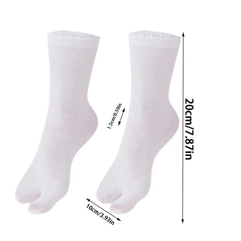 Split Toe Socks Unisex Simple Comfortable Two-Toed Socks Japanese Harajuku Men Women\'s Socks Two Finger Socks